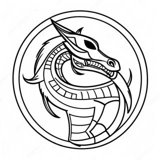 Mortal Kombat Logo Coloring Page | Mortal Kombat coloring page