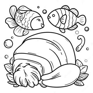 5 Loaves and 2 Fish Coloring Page | 5 Loaves and 2 Fish coloring page