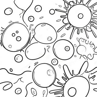 Colorful Immune Cells Coloring Page | Immune System coloring page