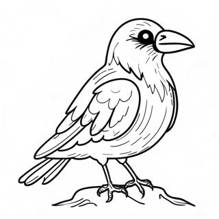 Crow the Mysterious Character Coloring Page | Brawl Stars Crow coloring page