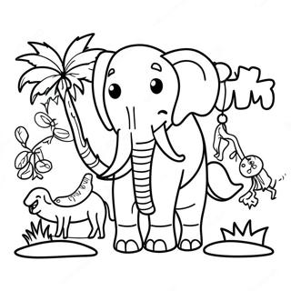 Animal Kingdom Coloring Page | Animal Kingdom coloring page