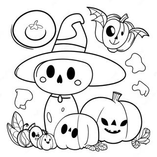 Halloween Doodle Art Coloring Page | Halloween Doodle Art coloring page
