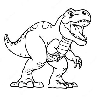 Ferocious T-Rex Dinosaur Coloring Page | Dinosaur King coloring page