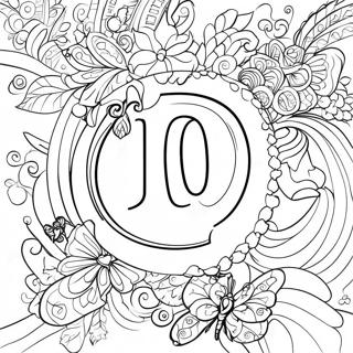 Number 10 Coloring Page | Number 10 coloring page