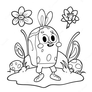 SpongeBob Easter Coloring Page | SpongeBob Easter coloring page
