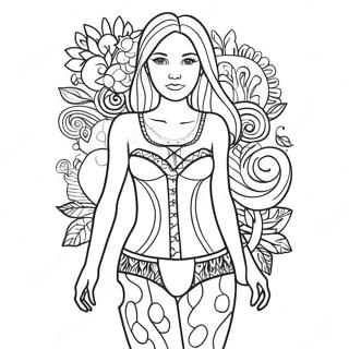 Girl Body Outline Coloring Page | Girl Body coloring page