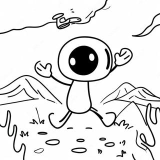 Stickman Adventure Coloring Page | Stickman coloring page