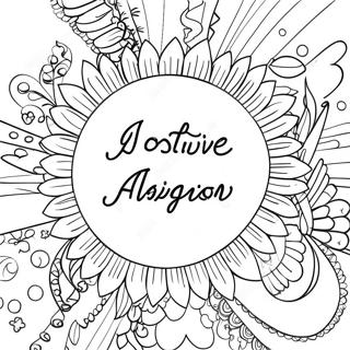 Positive Affirmation Coloring Page | Positive coloring page