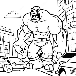 Rampage City Destruction Coloring Page | Rampage coloring page