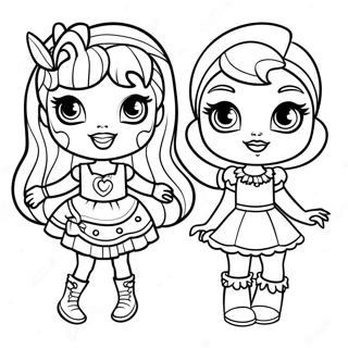 Cute Monster High Baby Characters Coloring Page | Monster High Baby coloring page