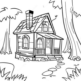 Little House in the Big Woods Coloring Page
