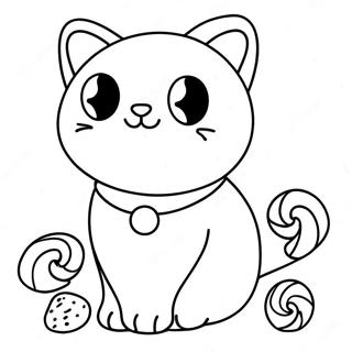 Candy Cat Coloring Page | Candy Cat coloring page