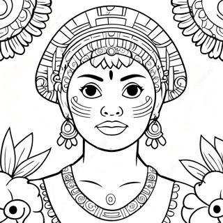 Maya and the Three Coloring Page | Maya and the Three coloring page
