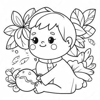 Festive Dia del Nino Celebration Coloring Page | Dia del Nino coloring page