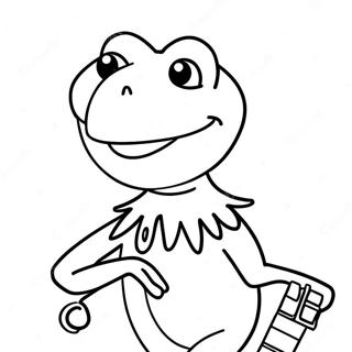 Kermit the Frog Singing Coloring Page | Kermit the Frog coloring page