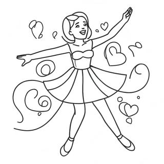 FNF GF Dancing in the Spotlight Coloring Page | FNF GF Base coloring page