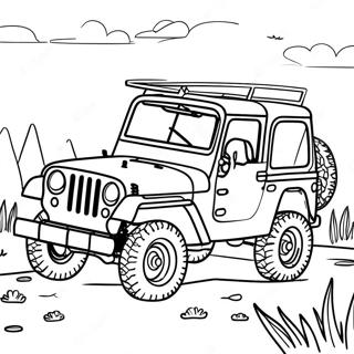 Jeep Adventure Coloring Page | Jeep Adventure coloring page