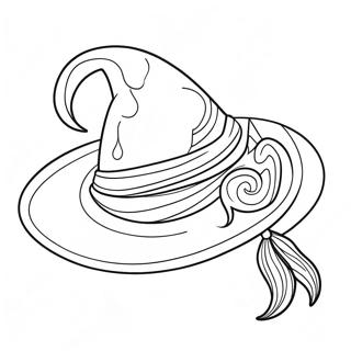 Witch Hat Coloring Page | Witch Hat coloring page