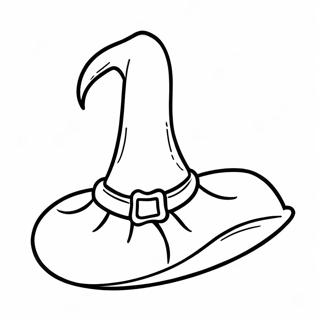 Spooky Witch Hat Coloring Page | Witch Hat coloring page