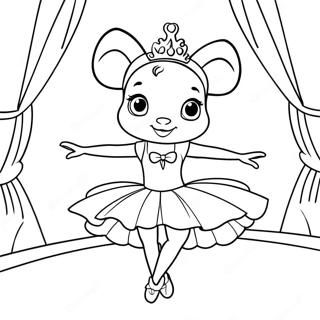 Angelina Ballerina i en Vacker Tutu Målarbok | Angelina Ballerina målarbild