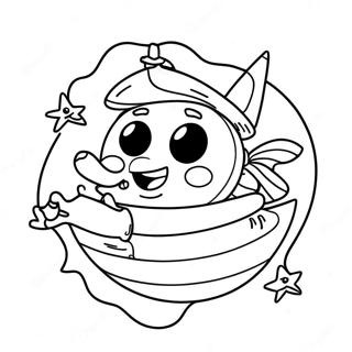 Colorful Neptune with Stars Coloring Page | Neptune coloring page