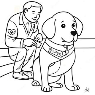 Service Dog in Training Coloring Page | Service Dog coloring page