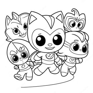 PJ Masks Halloween färgläggningssida | PJ Masks Halloween målarbild