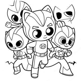 Pj Masks Halloween Halaman Mewarnai