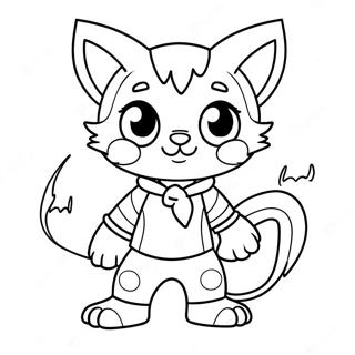 Kattpojke i spöklik kostym färgläggningssida | PJ Masks Halloween målarbild