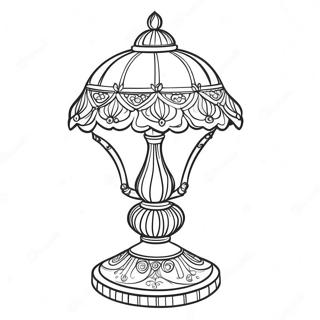 Vintage Decorative Lamp Coloring Page | Lamp coloring page
