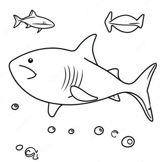 Bull Shark Swimming Coloring Page | Bull Shark coloring page