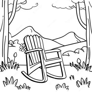 Relaxing Nature Scene Coloring Page | Outdoor for Adults coloring page