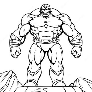 Red Titan in Action Coloring Page | Red Titan coloring page