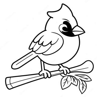 St Louis Cardinals logotyp färgläggningssida | St Louis Cardinals målarbild