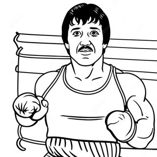 Rocky Balboa in Training Coloring Page | Rocky Balboa coloring page