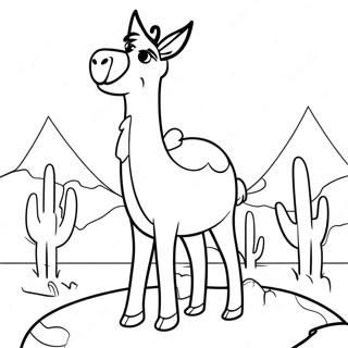 Kuzco in His Llama Form Coloring Page | Emperor's New Groove coloring page