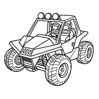Fast Four Wheeler Racing Coloring Page | Four Wheeler coloring page