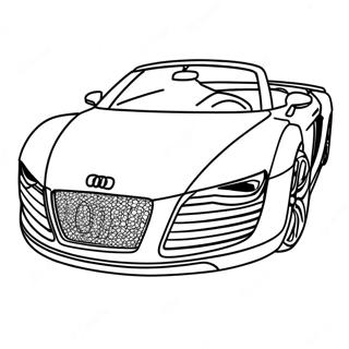 Audi R8 Sports Car Coloring Page | Audi R8 coloring page
