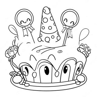 Disney Birthday Celebration Coloring Page | Disney Birthday coloring page