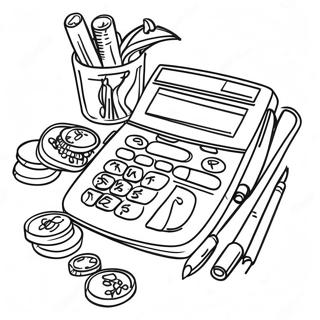 Budgeting Basics Coloring Page | Financial Literacy coloring page