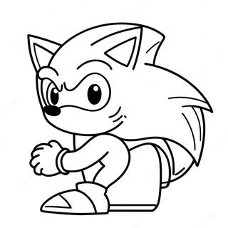 Vector Sonic Coloring Page | Vector Sonic coloring page