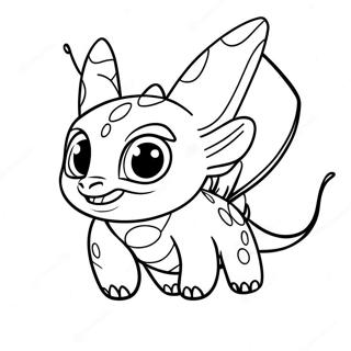Baby Toothless Flying Coloring Page | Baby Toothless coloring page