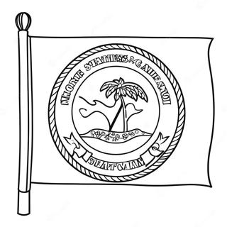 North Carolina State Flag Coloring Page | North Carolina coloring page