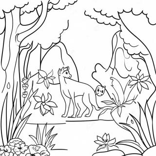 Beautiful Garden of Eden Coloring Page | God's Creation coloring page