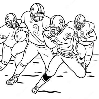 Alabama Crimson Tide spelare i aktion färgläggningssida | Alabama Fotboll målarbild
