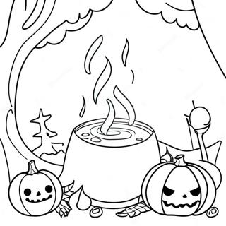 Samhain Celebration Coloring Page | Samhain coloring page