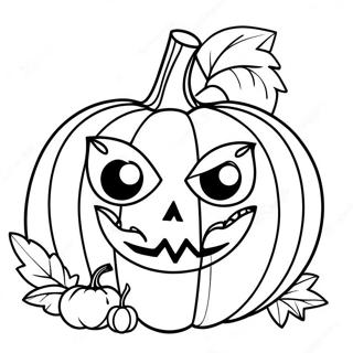 Spooky Samhain Pumpkin Coloring Page | Samhain coloring page