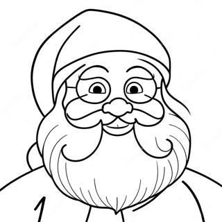 Rolig jultomte att färglägga | Rolig jul för vuxna målarbild