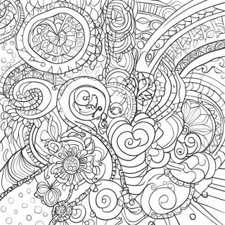 Colorful Chain Patterns Coloring Page | Chain coloring page
