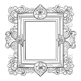Decorative Picture Frame Coloring Page | Picture Frame coloring page